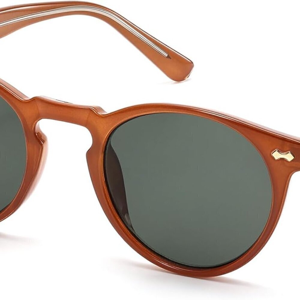 Retro Round Sunglasses UV400 Protection Women Men Vintage Trendy Frame